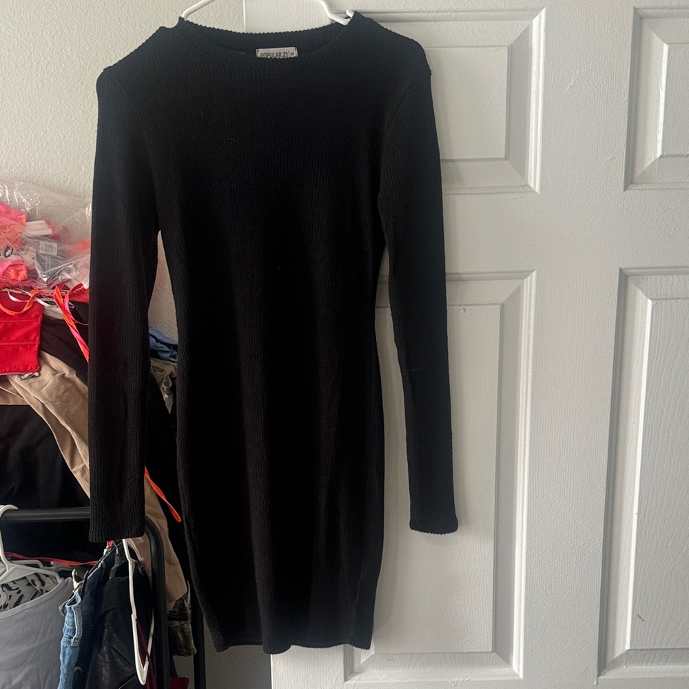 Chic Black Long Sleeve Dress